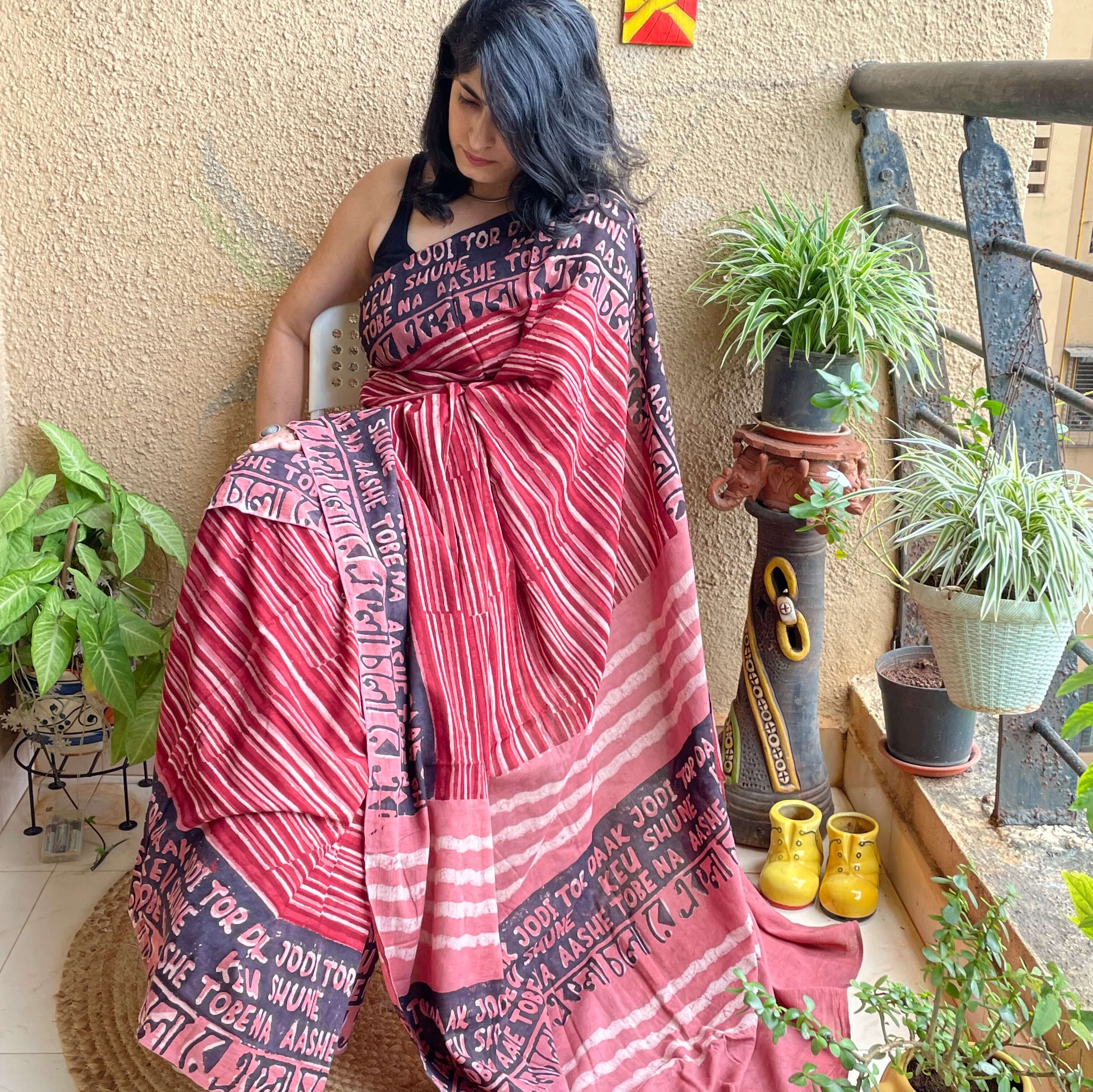 Linen Cotton Saree Archives - Culturoma