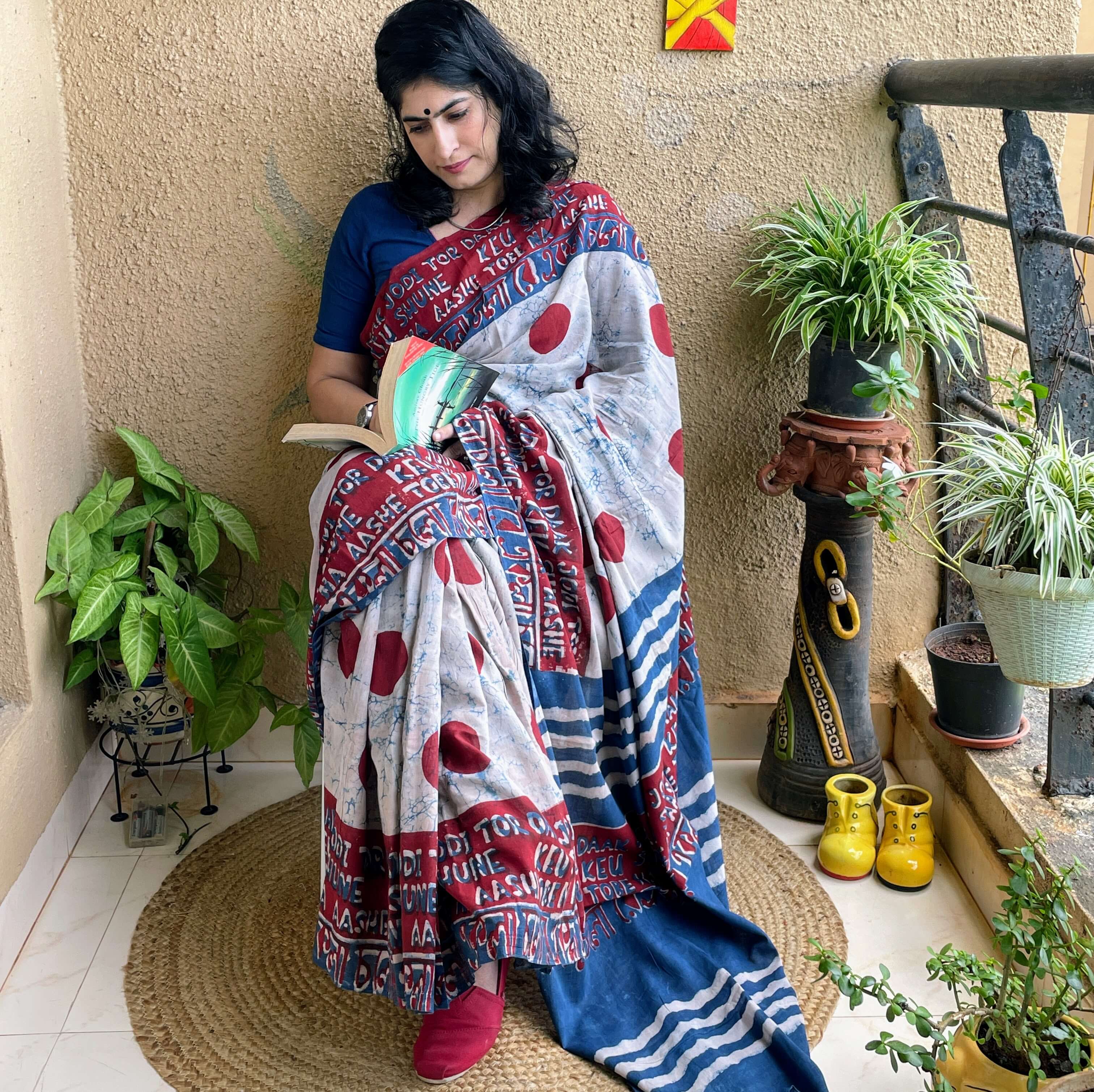 Polka Dot Saree– TiaBhuva.com