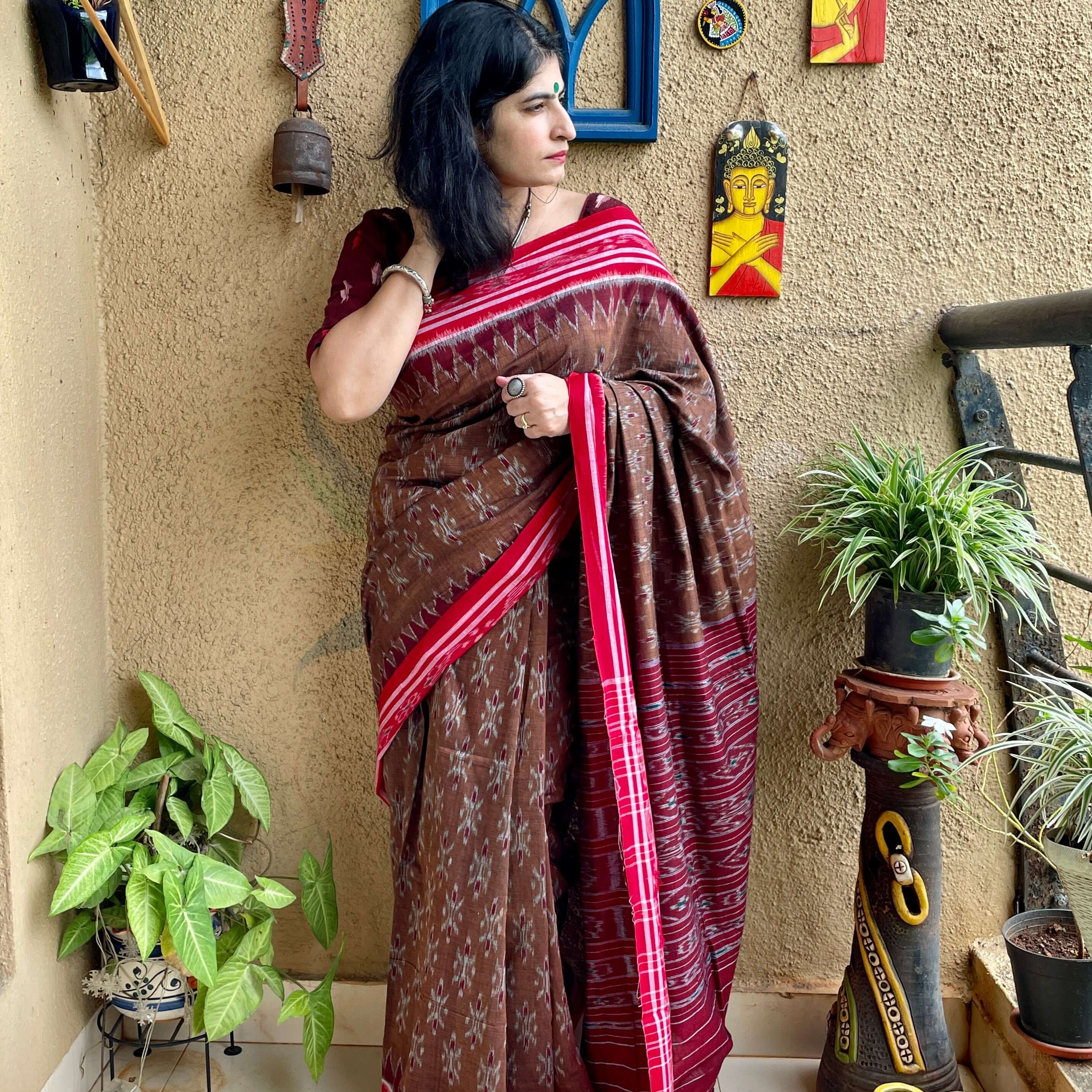 Hand-painted Tasar Saree-VS00140 – Vipakka | Wear A Story