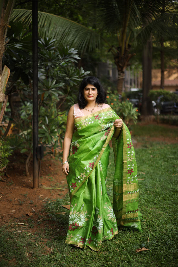 Embrace the Radiance of Tradition this Diwali with Our Golden Woven Pure  Handloom Silk Saree