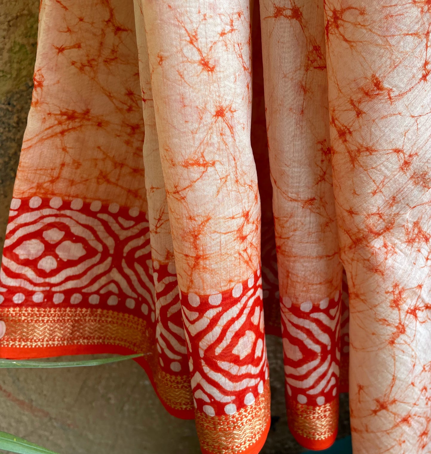 Red Maheshwari Batik