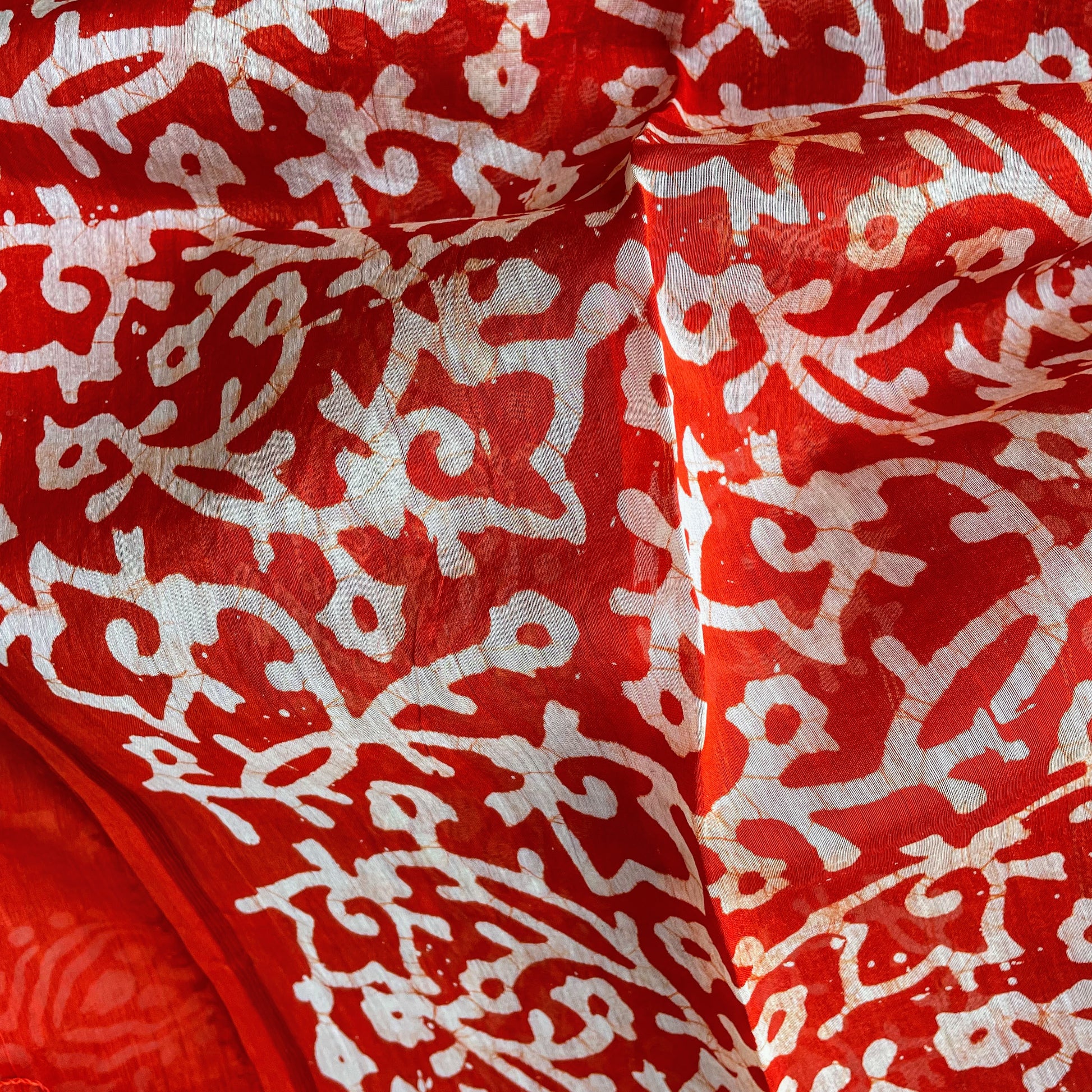 Red Maheshwari Batik