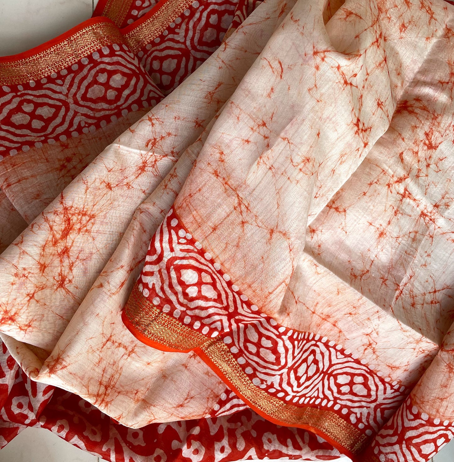 Red Maheshwari Batik