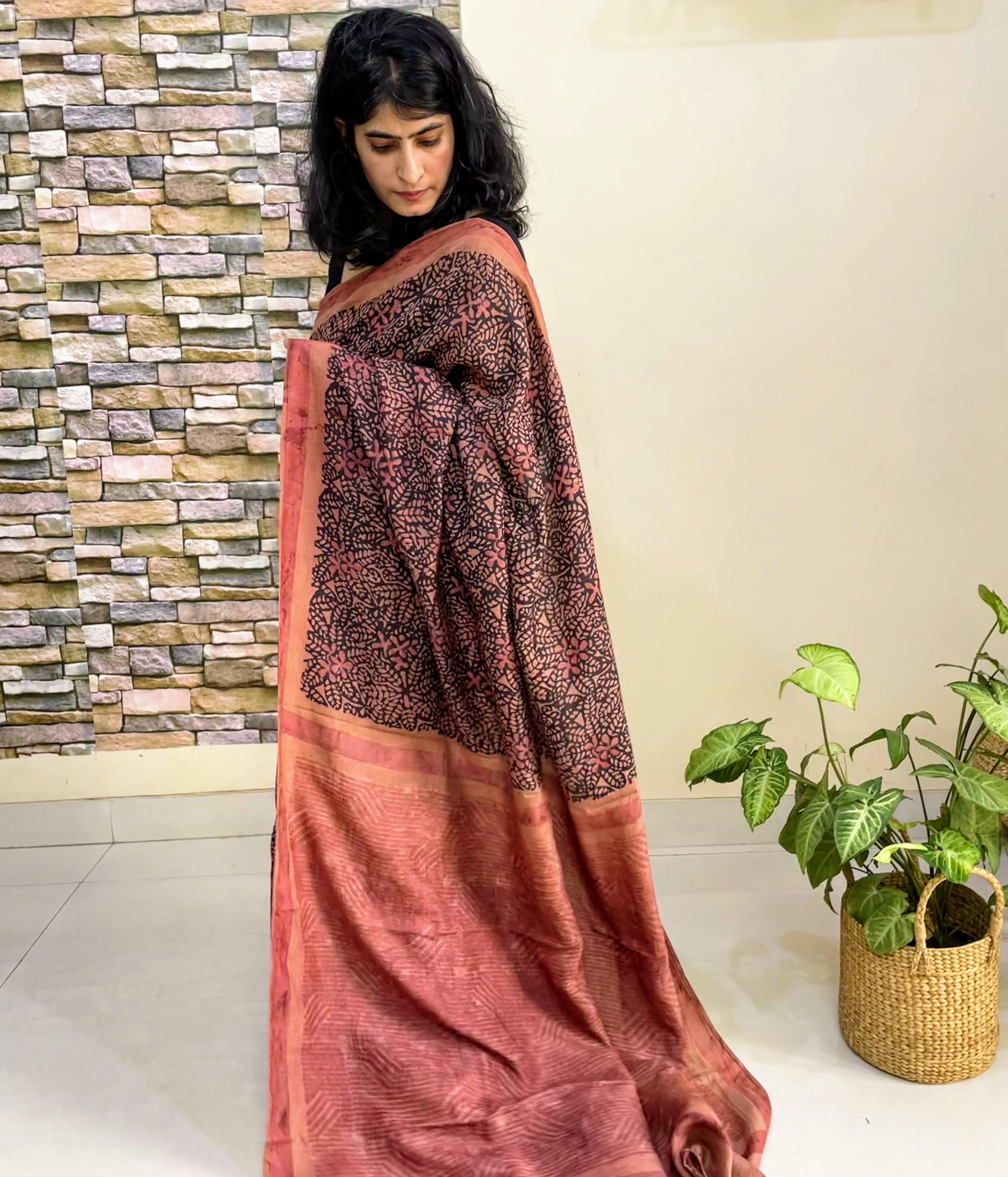 Handwoven Kosa Silk Saree - Seerat