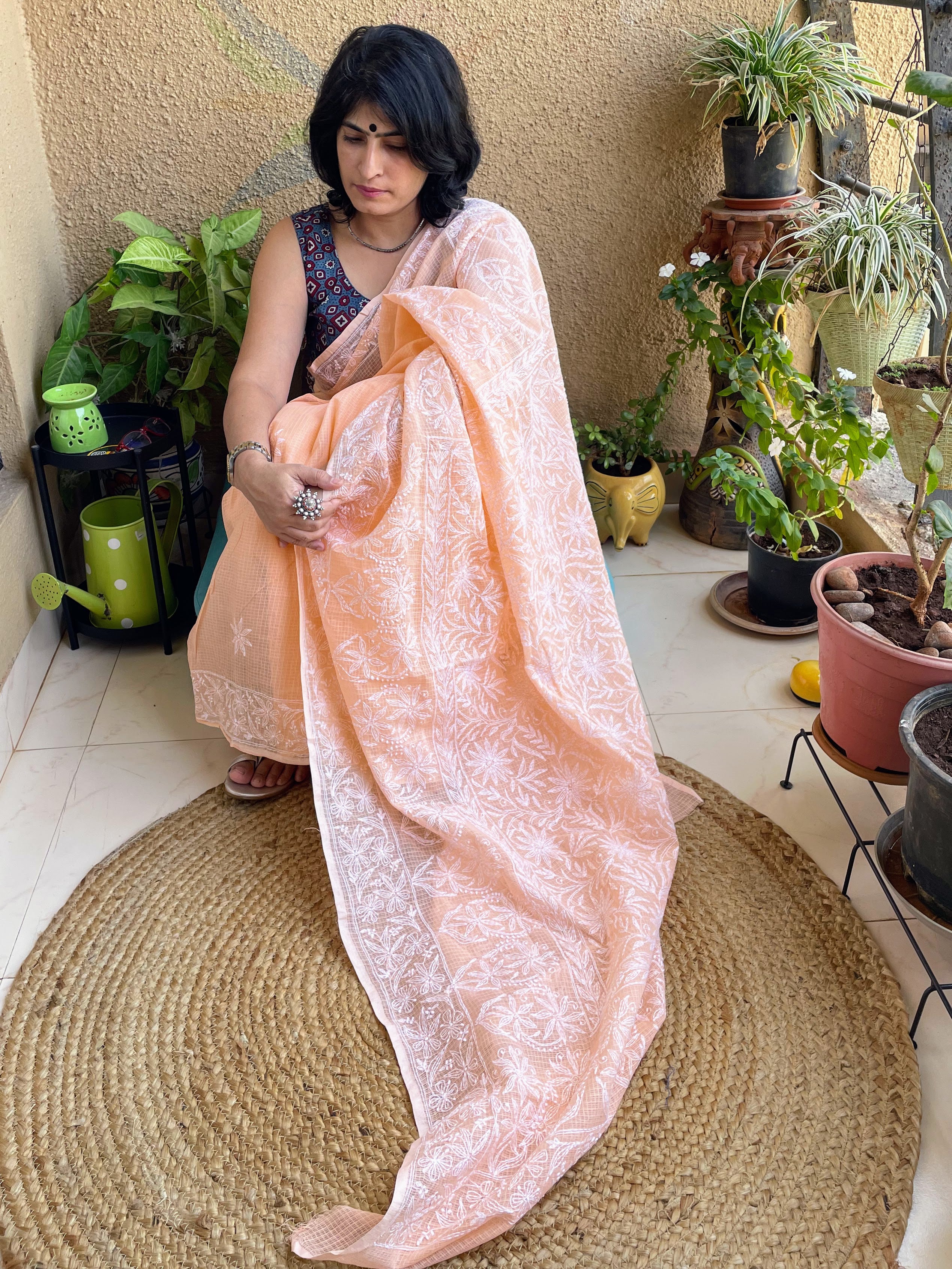 Chikankari Sarees - Buy Cotton, Kota, Pure Georgette Sarees Online